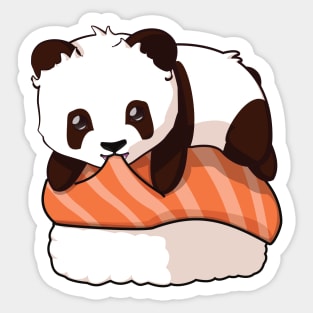 Panda Salmon Sushi Sticker